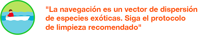 La navegación es un vector de dispersión de especies exóticas. Siga el protocolo de limpieza recomendado